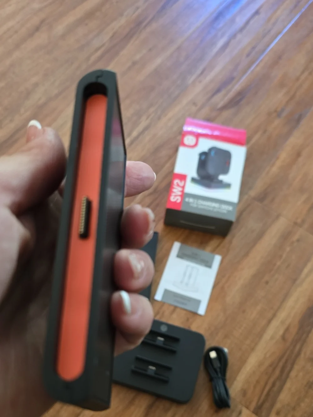 SW2 4-in-1 Charging Dock for Switch JoyCon - Black with RGB Accent